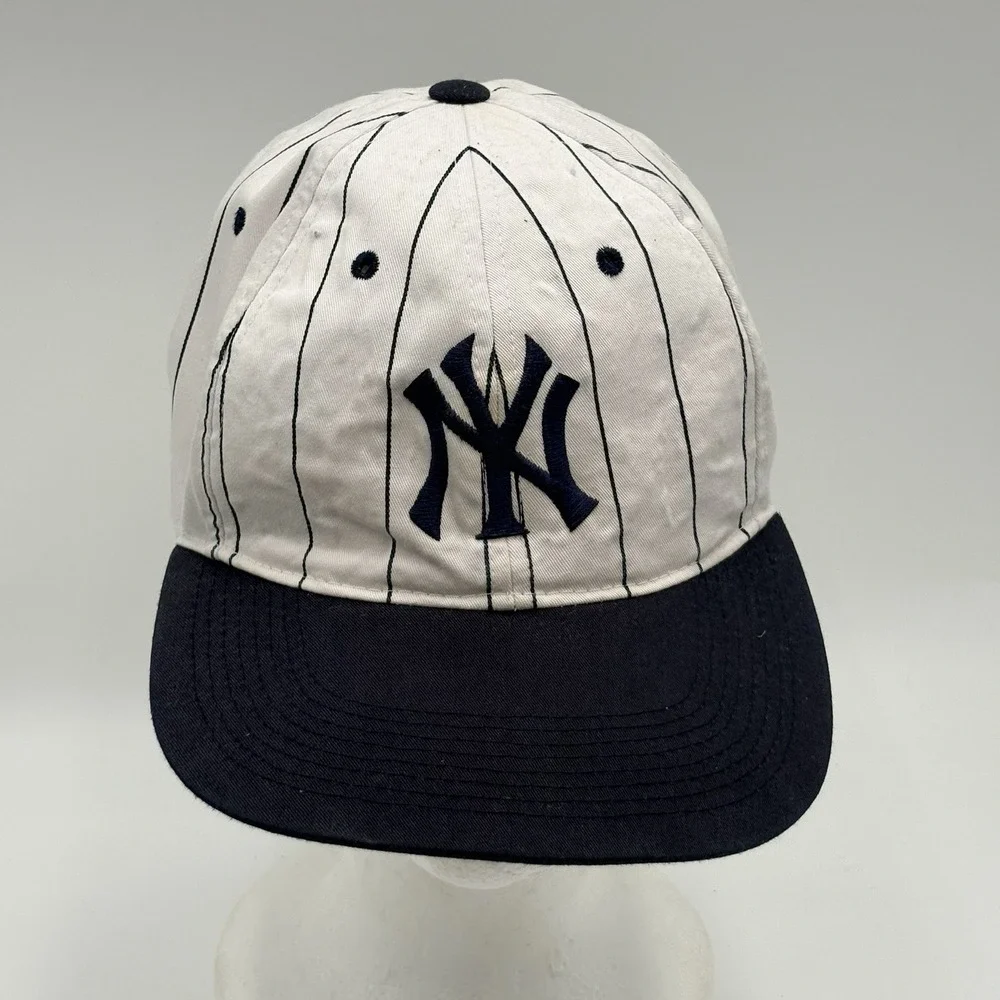 American Needle New York Yankees Hat Pinstripe Snapback MLB Baseball Vintage